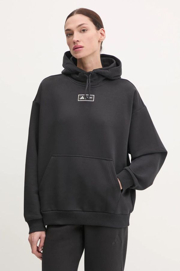 adidas Dukserica adidas x Moon Boot za žene, boja: crna, s kapuljačom, bez uzorka, IY8044