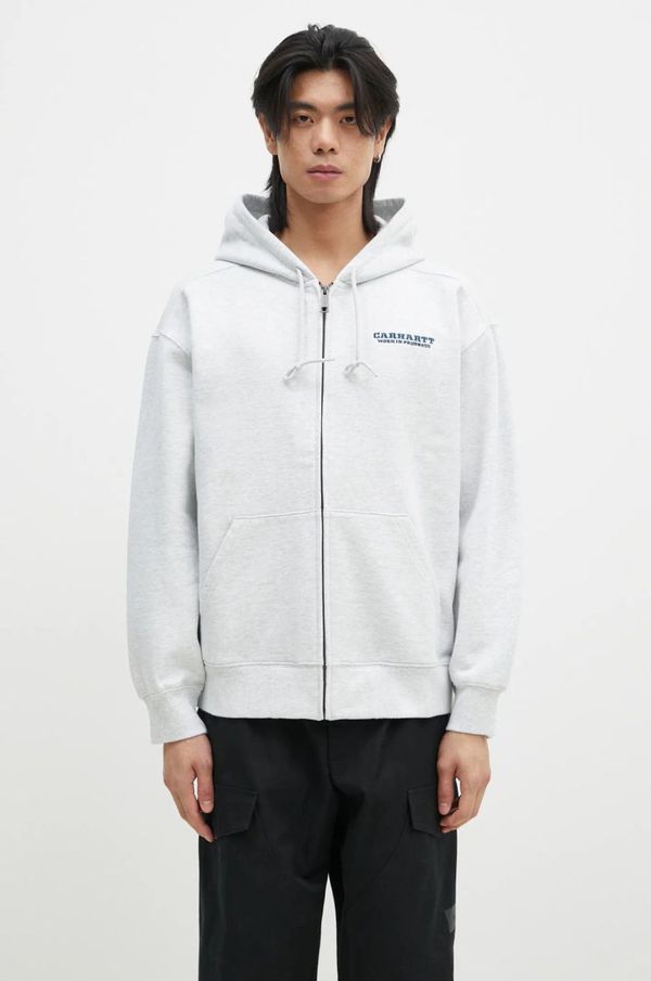 Carhartt WIP Dukserica Carhartt WIP Hooded Runaway za muškarce, boja: siva, s kapuljačom, melanž, I034414.2NX06