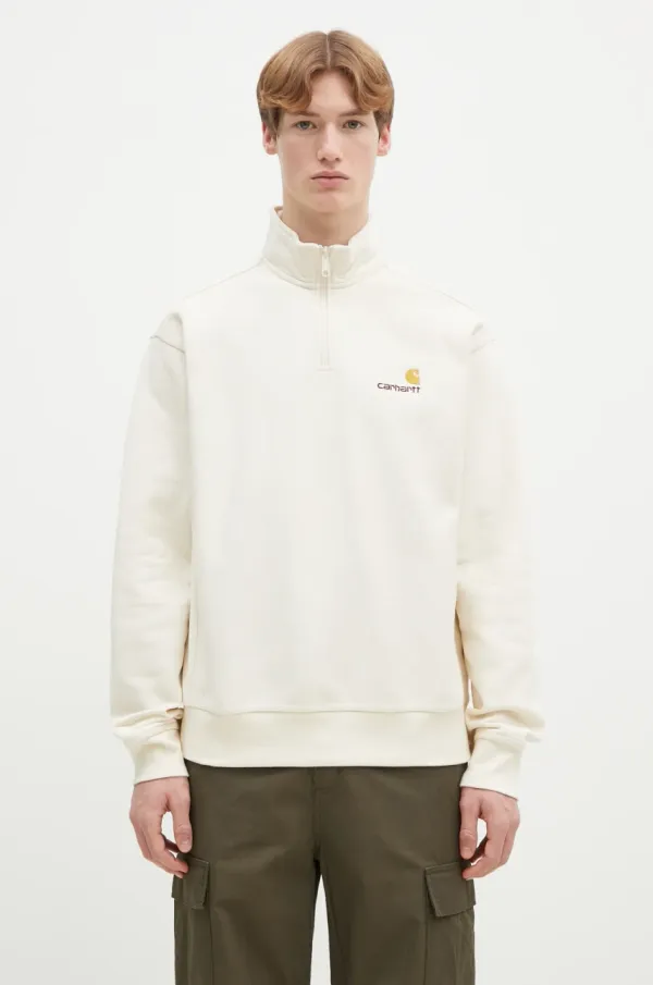 Carhartt WIP Dukserica Carhartt WIP za muškarce, boja: bež, s aplikacijom, I027014-NATURAL