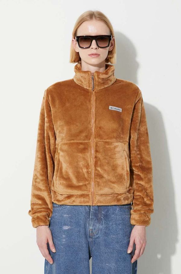 Columbia Dukserica Columbia Fireside za žene, boja: smeđa, bez uzorka