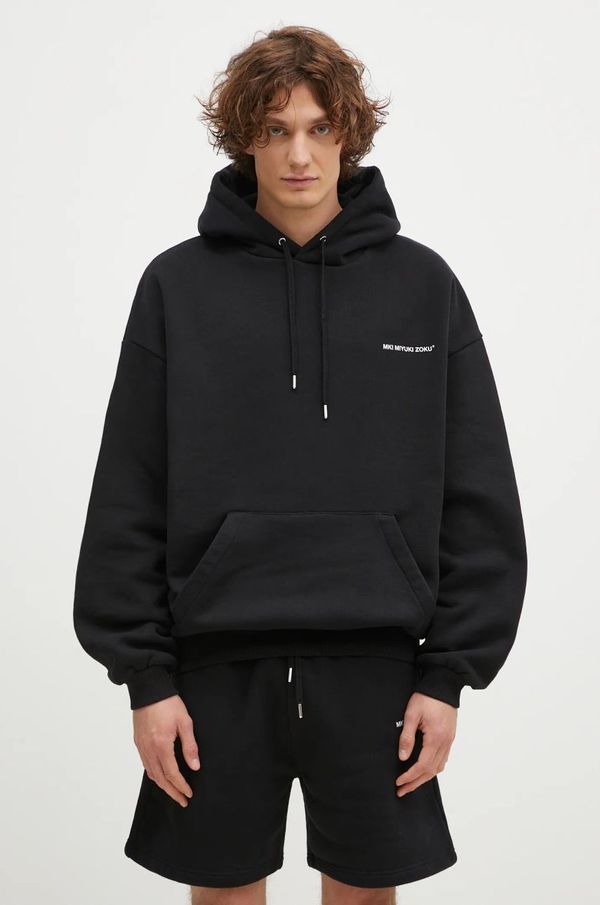 MKI MIYUKI ZOKU Dukserica MKI MIYUKI ZOKU Uniform Hoody za muškarce, boja: crna, s kapuljačom, bez uzorka, UNIFORM.HOODY