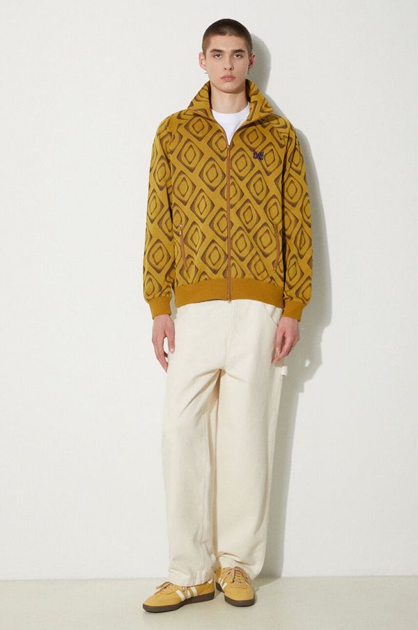 Needles Dukserica Needles Track Jacket za muškarce, boja: žuta, s uzorkom, OT224
