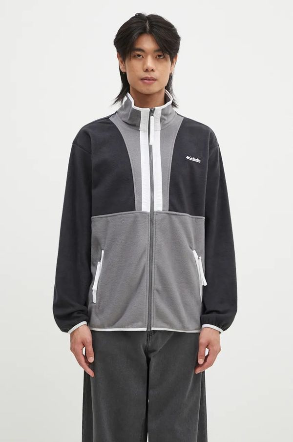 Columbia Dukserica od flisa Columbia Backbowl II Full Zip Fleece boja: siva, s uzorkom, 2090851