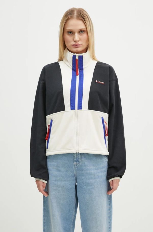 Columbia Dukserica od flisa Columbia Backbowl II FZ Fleece boja: crna, s uzorkom, 2092163