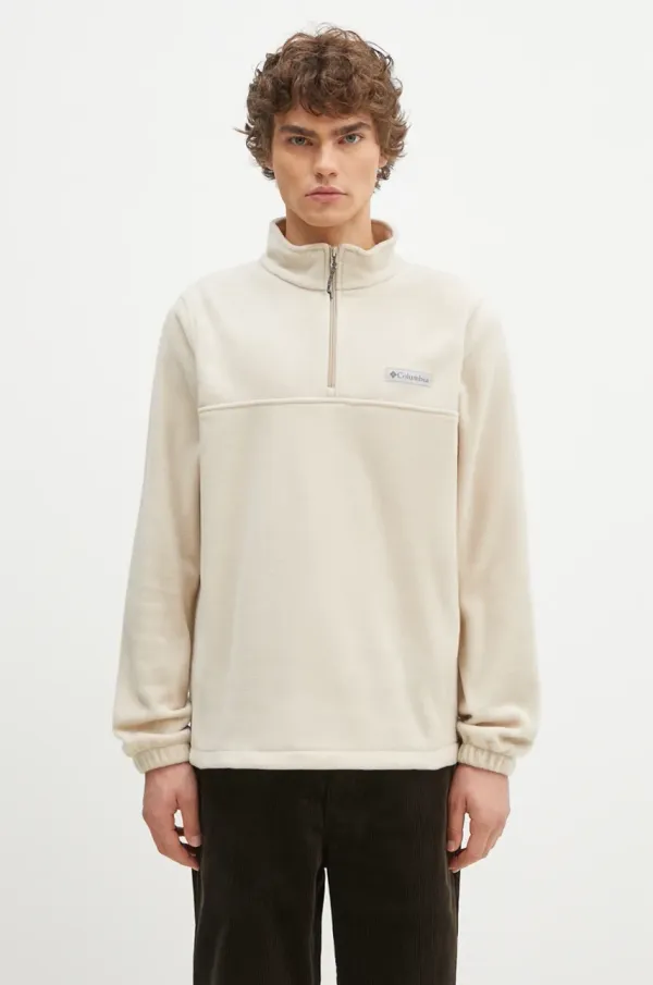 Columbia Dukserica od flisa Columbia Steens Mountain Half Zip boja: smeđa, bez uzorka, 1620191