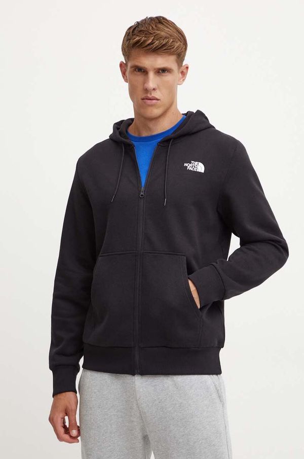 The North Face Dukserica The North Face Simple Dome Full Zip Hoodie za muškarce, boja: crna, s kapuljačom, s tiskom, NF0A89FDJK31