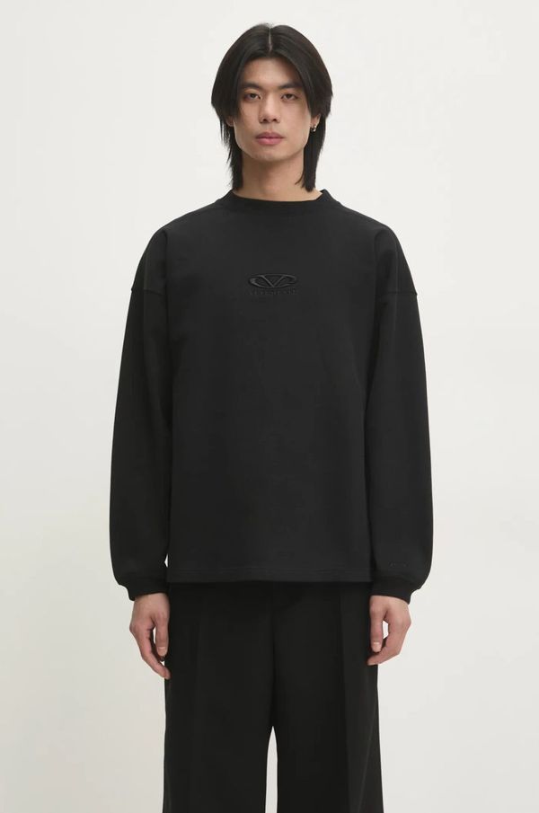 Vetements Dukserica VETEMENTS Oval Logo Cropped za muškarce, boja: crna, s aplikacijom, UA66CW600BB