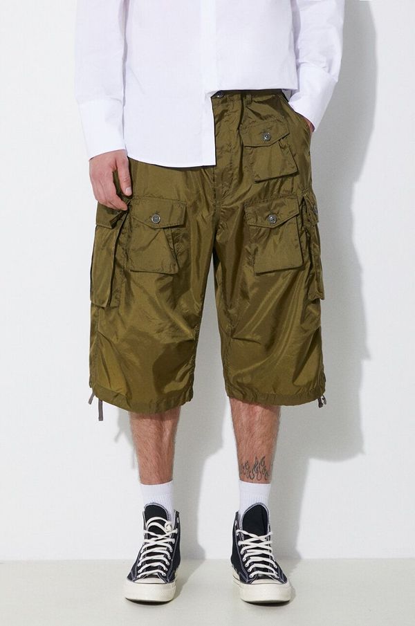 Engineered Garments Kratke hlače Engineered Garments FA Short za muškarce, boja: zelena, OR276.DZ027