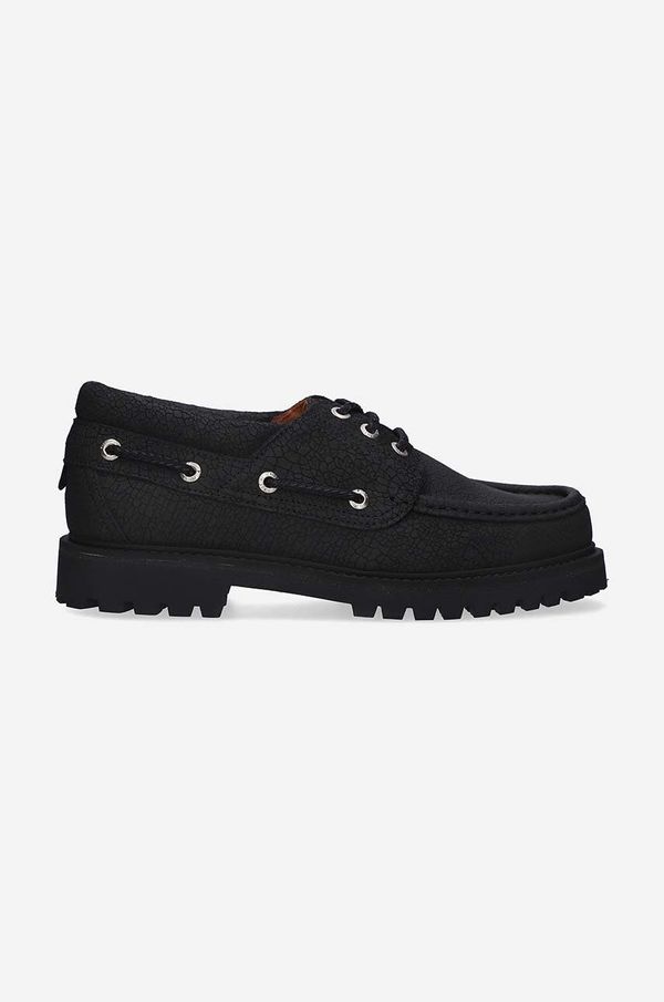 Filling Pieces Kožne mokasinke Filling Pieces FP Boatshoe boja: crna, ravni potplat, 47928901847