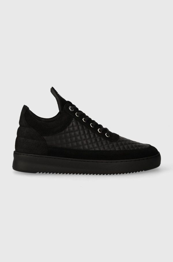 Filling Pieces Kožne tenisice Filling Pieces Low Top Quilted boja: crna 10100151861