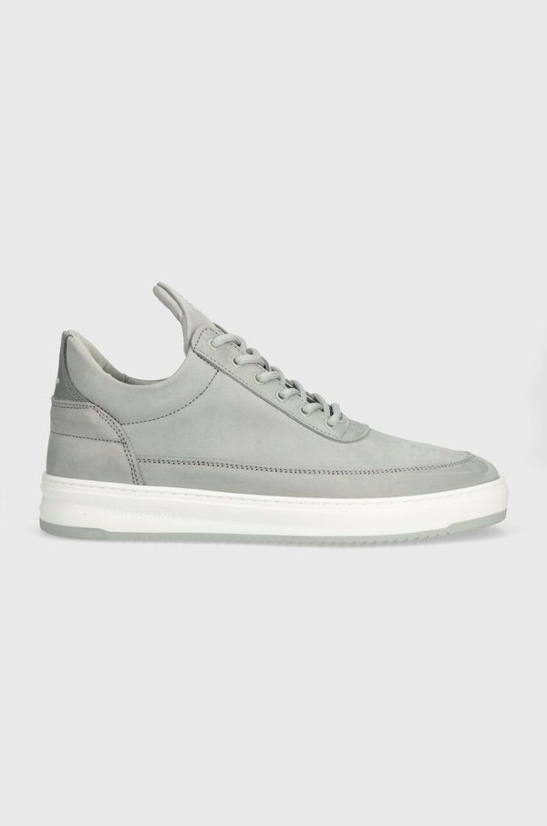 Filling Pieces Tenisice od nubuk kože Filling Pieces Low Top Base boja: siva, 10120591288