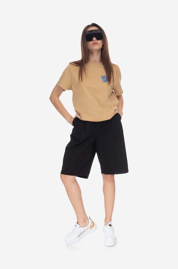 Fjallraven Majica kratkih rukava Fjallraven Fox Boxy Logo Tee boja: žuta, s tiskom, F87153.196-196