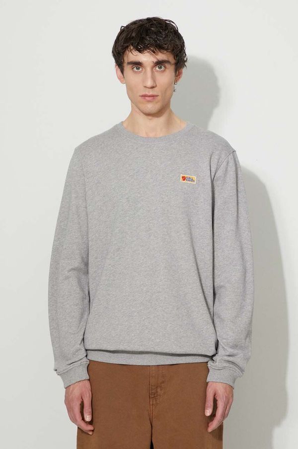 Fjallraven Pamučna dukserica Fjallraven Vardag za muškarce, boja: siva, melanž, F87070.020.999-999