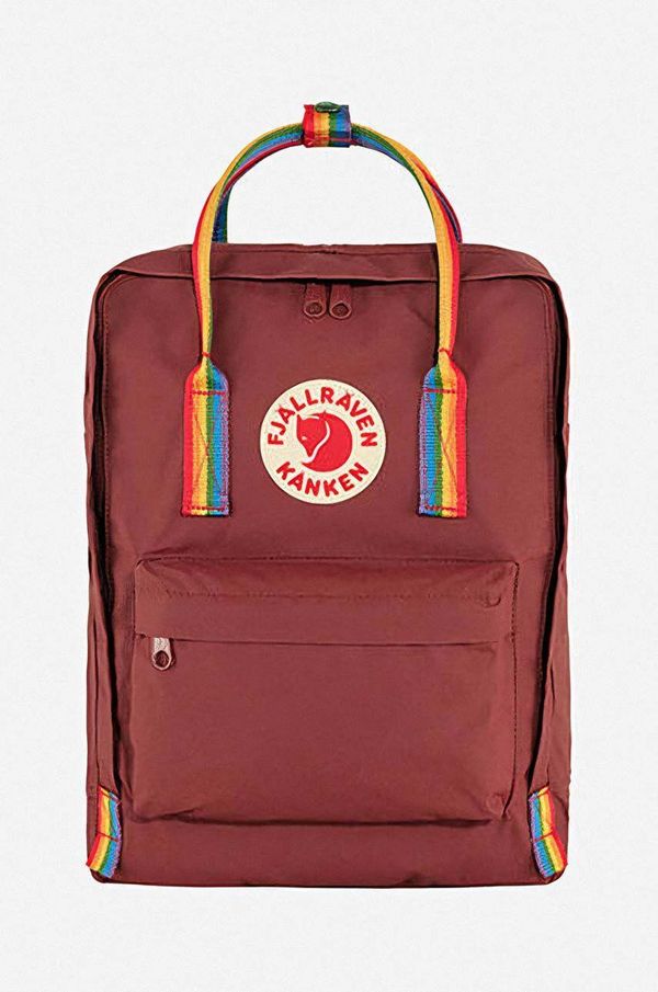 Fjallraven Ruksak Fjallraven Kanken Rainbow boja: crvena, veliki, s aplikacijom, F23620.326.907-326