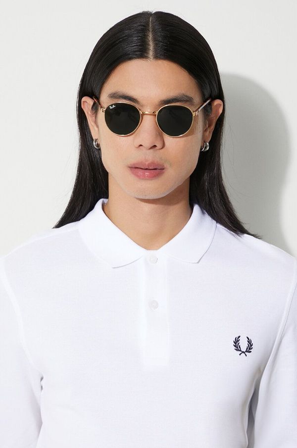 Fred Perry Pamučna majica dugih rukava Fred Perry boja: bijela, s aplikacijom, M6006.100