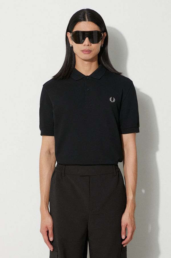 Fred Perry Pamučna polo majica Fred Perry boja: crna, s aplikacijom, M6000.906