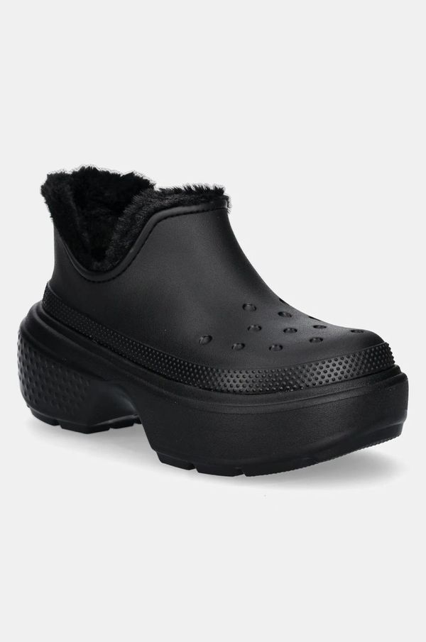 Crocs Gležnjače Crocs Stomp Lined Shorty Boot za žene, boja: crna, s platformom, s toplom podstavom, 210673.060