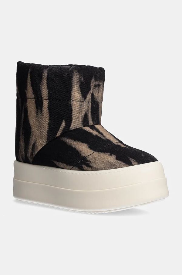 Rick Owens Gležnjače Rick Owens Mega Bumper Low Lunar za žene, boja: crna, s platformom, sa srednje toplom podstavom, DS02D2839.DBSUPA