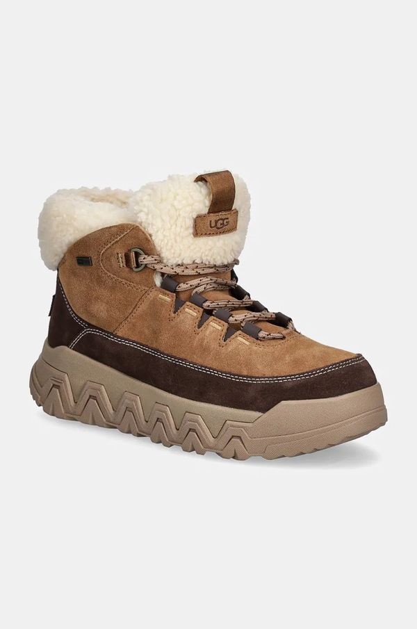 Ugg Gležnjače UGG Terretrail Cozy Lace za žene, boja: smeđa, s platformom, s toplom podstavom, 1158210-CHE