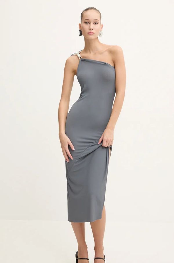 Rick Owens Lilies Haljina Rick Owens Lilies boja: siva, midi, uska, LI02D5534CVI