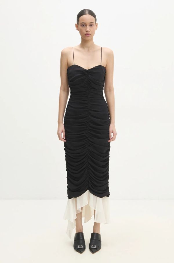 Rotate Haljina Rotate Two Layer Midi boja: crna, midi, uska, 113494100