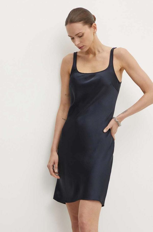 Samsoe Samsoe Haljina Samsoe Samsoe SASUNNA boja: tamno plava, mini, ravna, F24200178