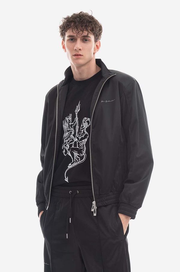Han Kjøbenhavn Dukserica Han Kjøbenhavn Track Top M-132573-001 za muškarce, boja: crna, glatka, M.132573-BLACK