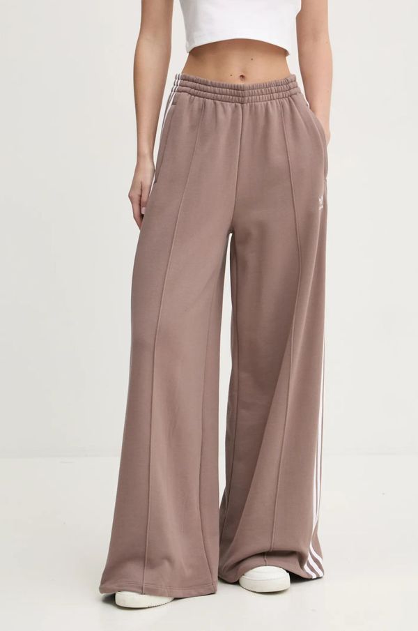 adidas Originals Hlače adidas Originals 3-Stripes za žene, boja: smeđa, s uzorkom, JC5762