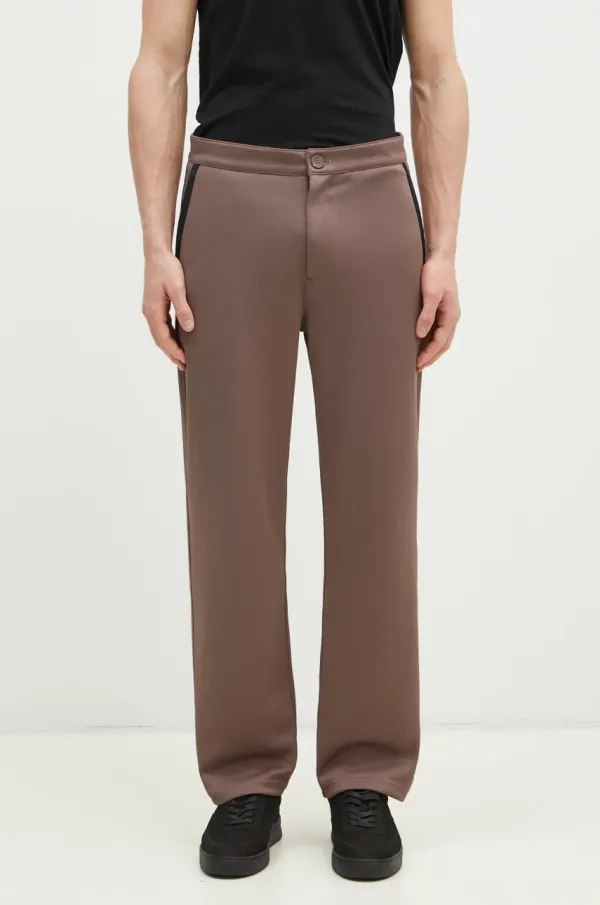 adidas Originals Hlače adidas Originals Premium Track Pant za muškarce, boja: smeđa, chinos kroj, JN4455