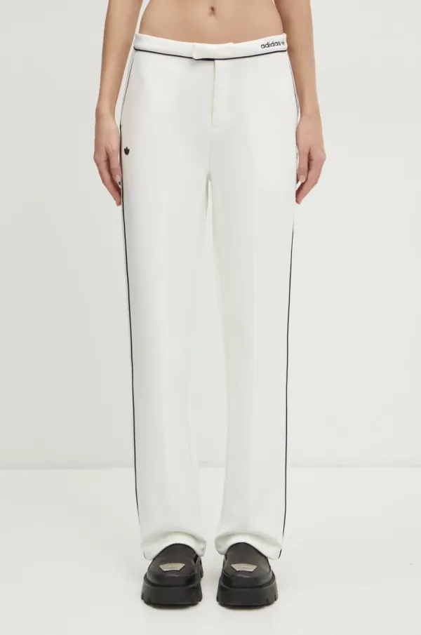 adidas Originals Hlače adidas Originals Tailored Pant za žene, boja: bijela, ravni kroj, visoki struk, JD5471