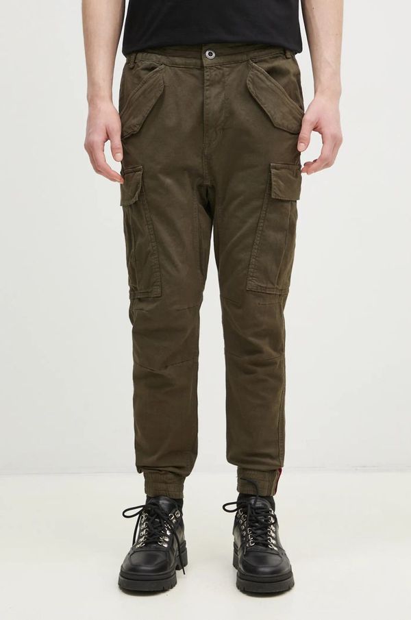 Alpha Industries Hlače Alpha Industries Spodnie Alpha Industries Alman Pant 188201 413 za muškarce, boja: zelena, cargo kroj