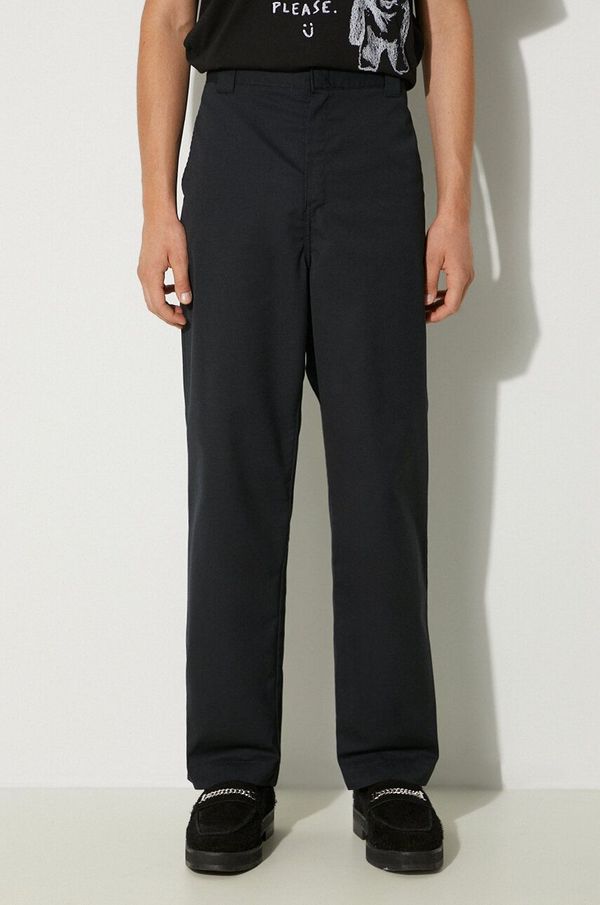 Carhartt WIP Hlače Carhartt WIP Craft Pant za muškarce, boja: tamno plava, ravni kroj, I027965.8902