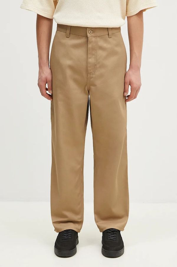 Carhartt WIP Hlače Carhartt WIP Midland Single Knee Pant za muškarce, boja: zelena, ravni kroj, I033753.8Y01