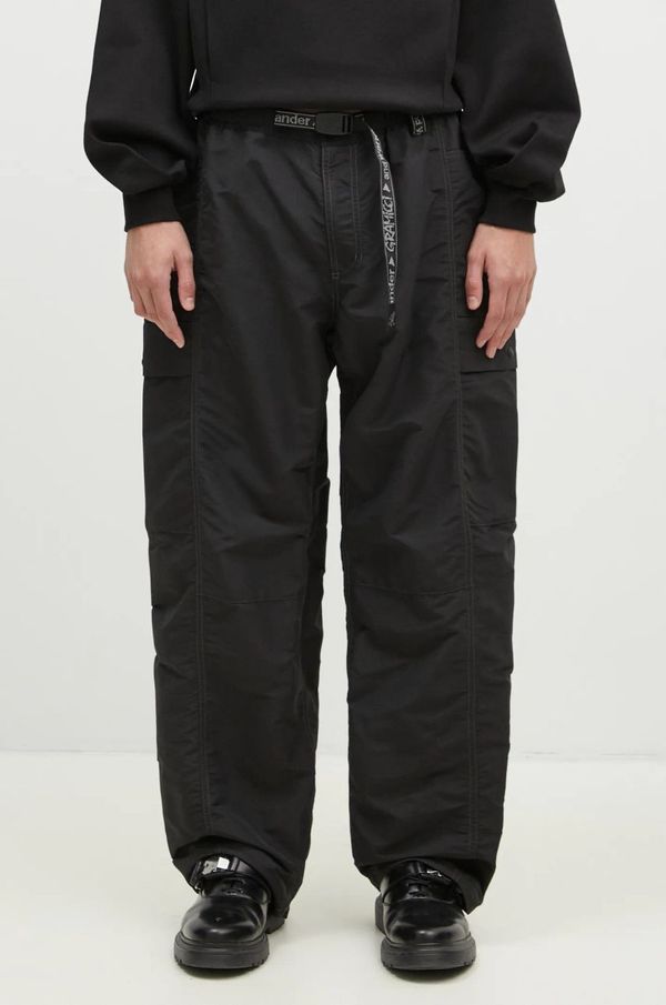 Gramicci Hlače Gramicci Patchwork Wind Short za muškarce, boja: crna, ravni kroj, GUP4.F3003.M