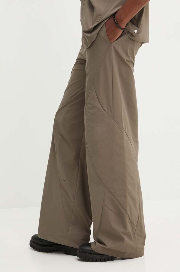 HELIOT EMIL Hlače Heliot Emil za muškarce, boja: zelena, ravni kroj, M.10.170.BLK01