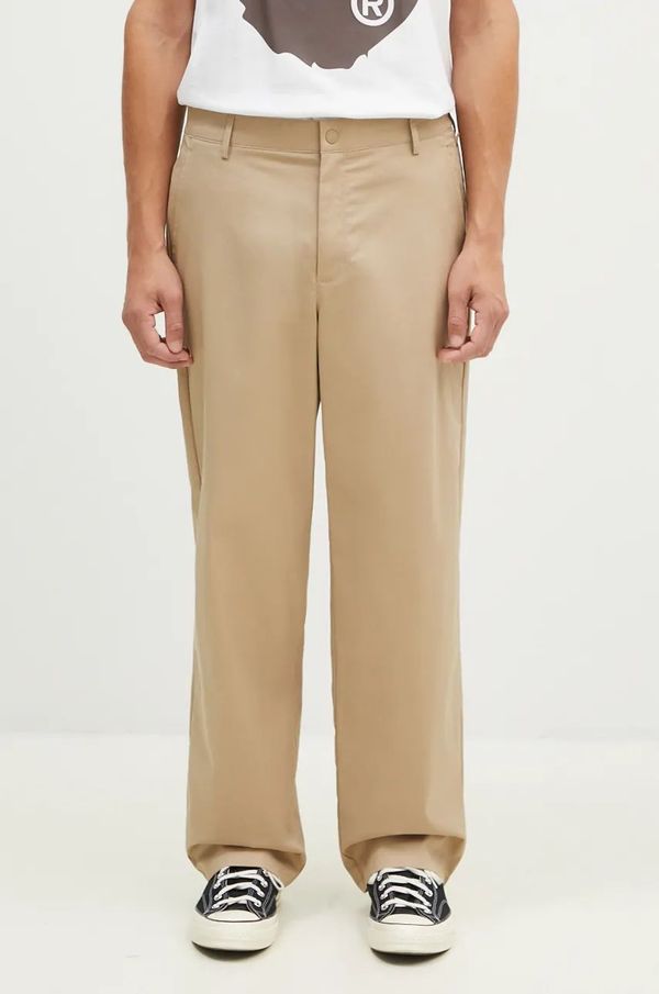 New Balance Hlače New Balance Athletics Standard Pant 30" za muškarce, boja: bež, ravni kroj, MP43560SOT