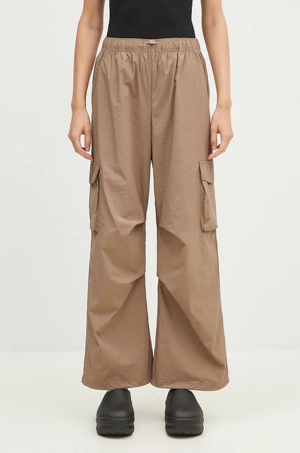 New Balance Hlače New Balance za žene, boja: zelena, široke, visoki struk, WP43534LMR