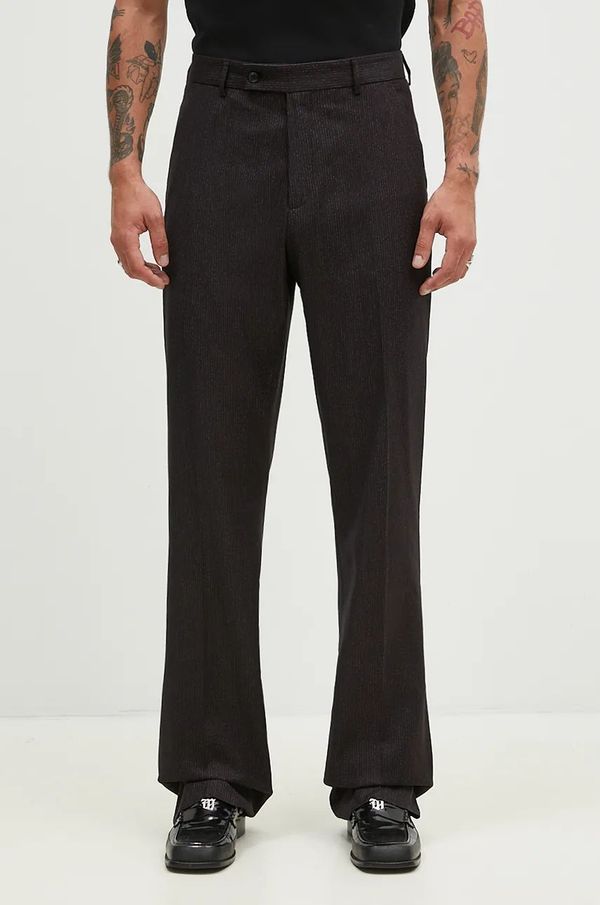 Martine Rose Hlače s primjesom vune Martine Rose Tailored Relaxed Fit Trouser boja: crna, ravni kroj, 303WT06007