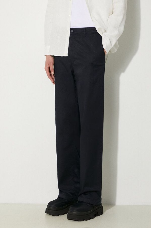 Wood Wood Hlače Wood Wood Silas Classic za muškarce, boja: tamno plava, ravni kroj, 10001601.5252