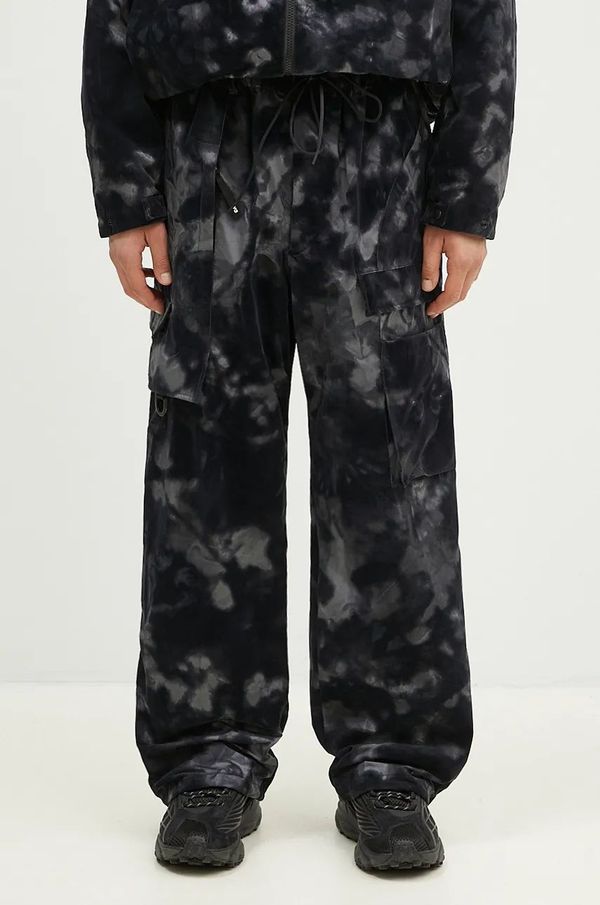 Y-3 Hlače Y-3 Nylon Pant za muškarce, boja: crna, ravni kroj, JE9285