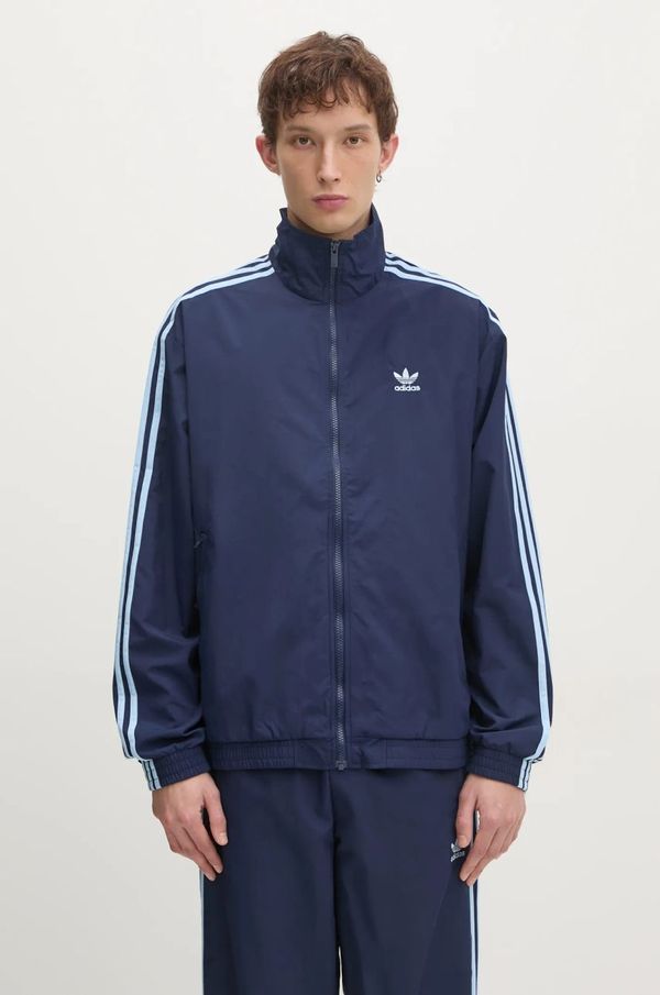 adidas Originals Jakna adidas Originals Firebird Tracktop za muškarce, boja: tamno plava, za prijelazno razdoblje, JP1253