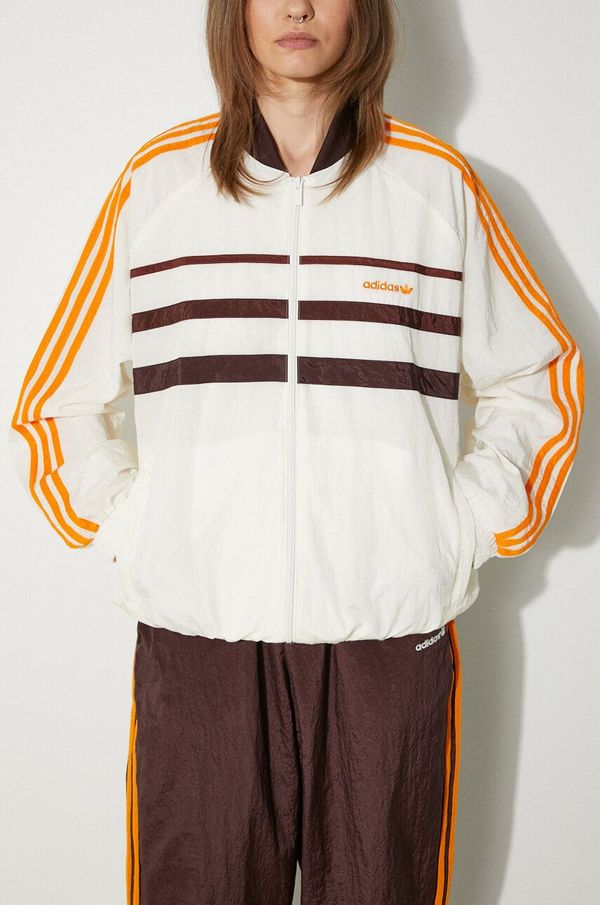 adidas Originals Jakna adidas Originals Tracksuit Jacket za žene, boja: bež, za prijelazno razdoblje, oversize, JC6144