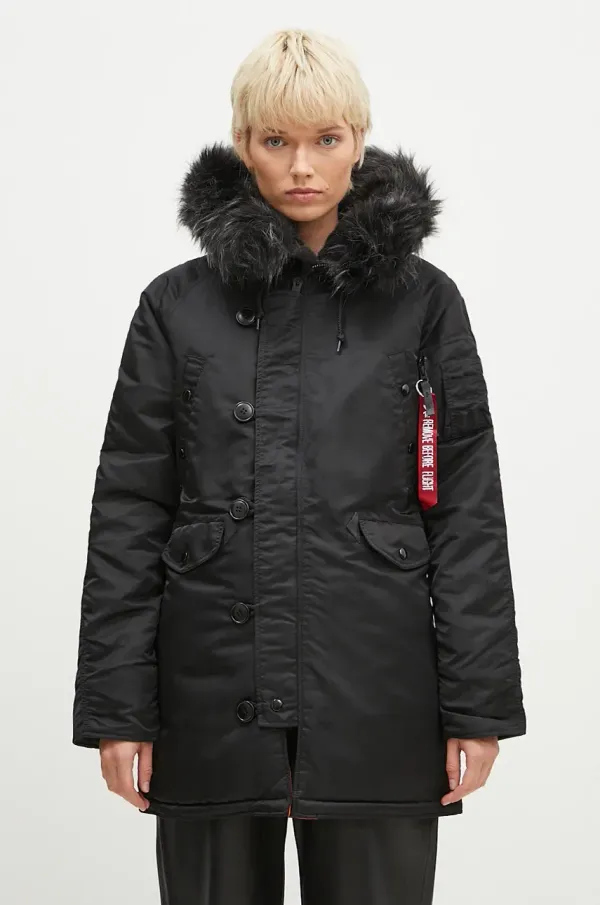 Alpha Industries Jakna Alpha Industries N-3B VF 59 Wmn za žene, boja: crna, za zimu, 113007
