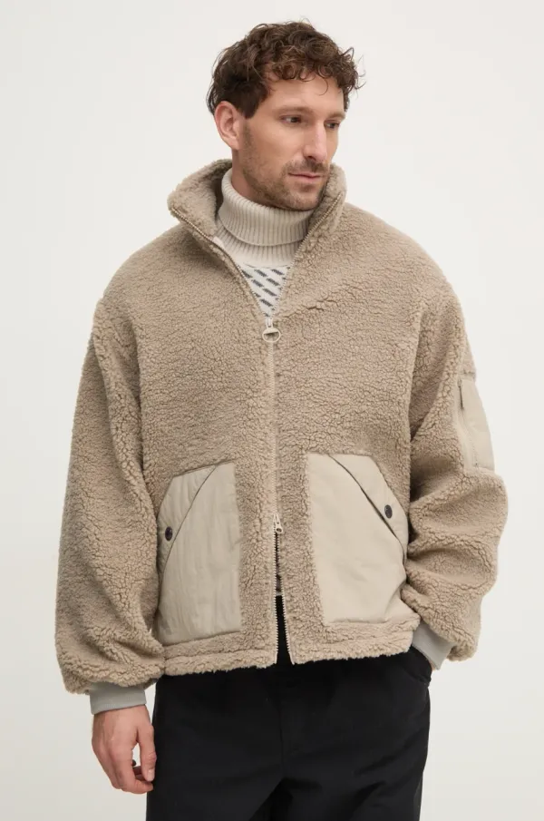 Barbour Jakna Barbour za muškarce, boja: bež, za prijelazno razdoblje, oversize, MFL0200ST31