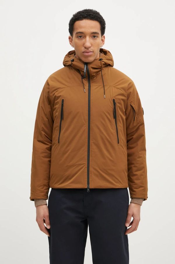 C.P. Company Jakna C.P. Company Pro-Tek Padded Hooded Jacket za muškarce, boja: smeđa, za prijelazno razdoblje, 17CMOW014A004117A