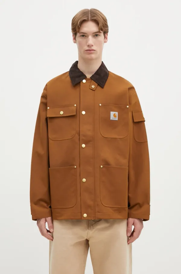 Carhartt WIP Jakna Carhartt WIP Clapton Jacket za muškarce, boja: smeđa, za prijelazno razdoblje, I034424.00SXX