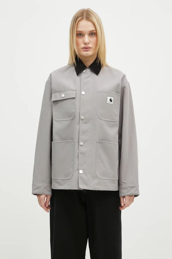 Carhartt WIP Jakna Carhartt WIP Clapton Jacket za žene, boja: siva, za prijelazno razdoblje, I034425.2NZXX