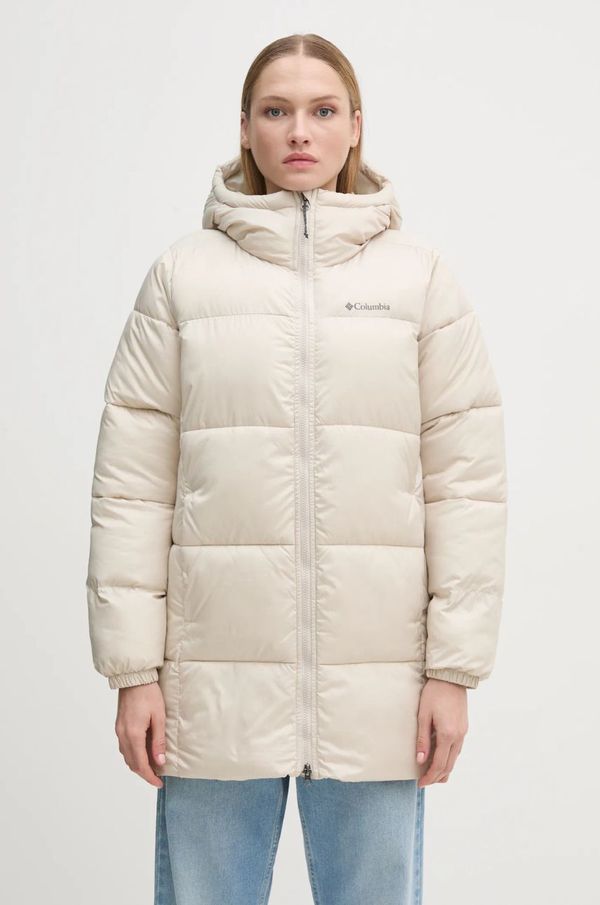 Columbia Jakna Columbia Puffect II Mid za žene, boja: siva, za zimu, 2088471