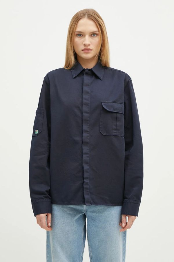Maison Kitsuné Jakna Maison Kitsuné Quilted Blouson za žene, boja: tamno plava, za prijelazno razdoblje, oversize, NW02103WQ4036