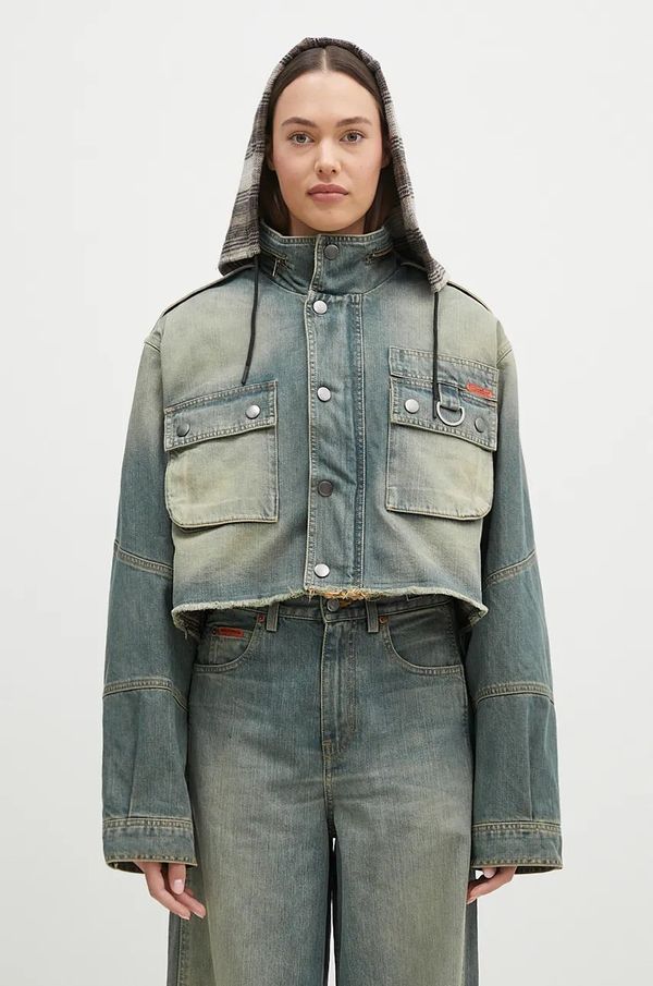 Martine Rose Jakna Martine Rose Cut Denim Jacket za žene, za prijelazno razdoblje, oversize, 236WD02501